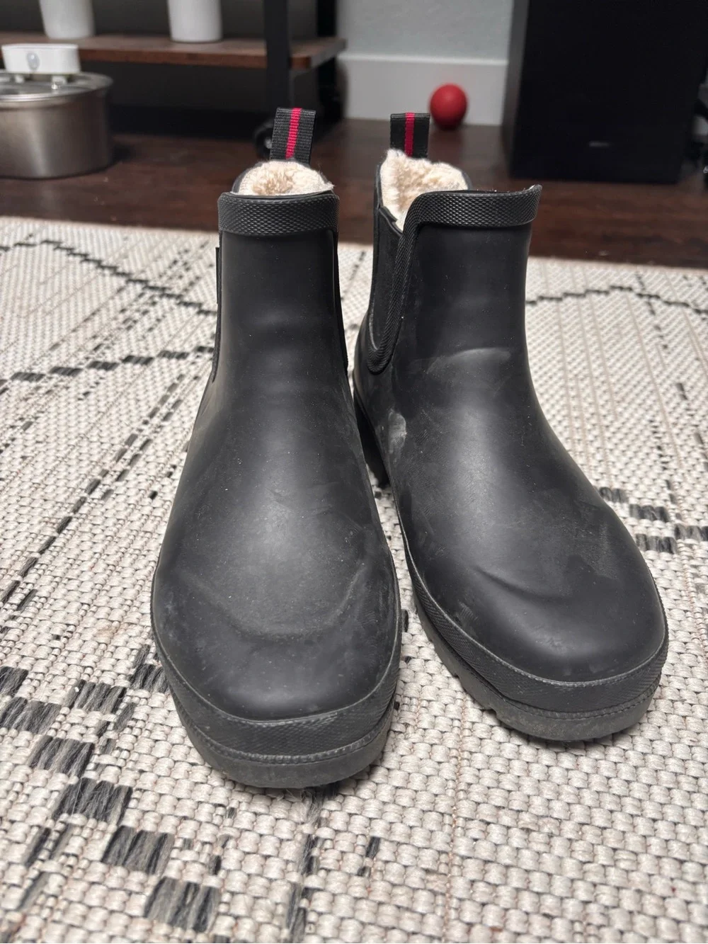 Tretorn Black Chelsea Rubber Ankle Booties
